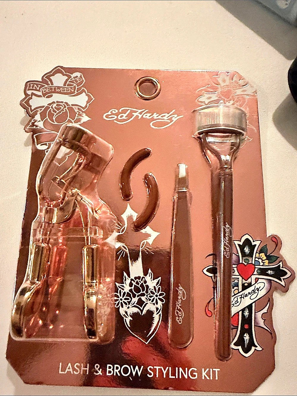 Ed Hardy Lash & Brow Styling Kit Floral Pink NWT